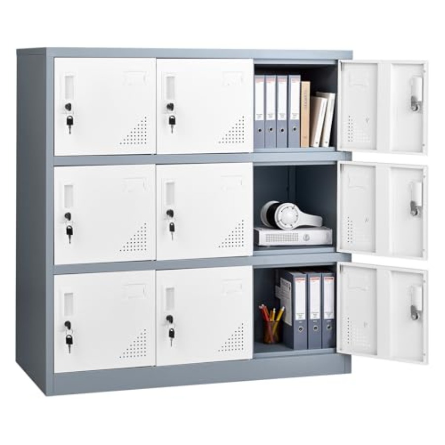 Locker Storage Metal - Armario Metálico de 9 Puertas para