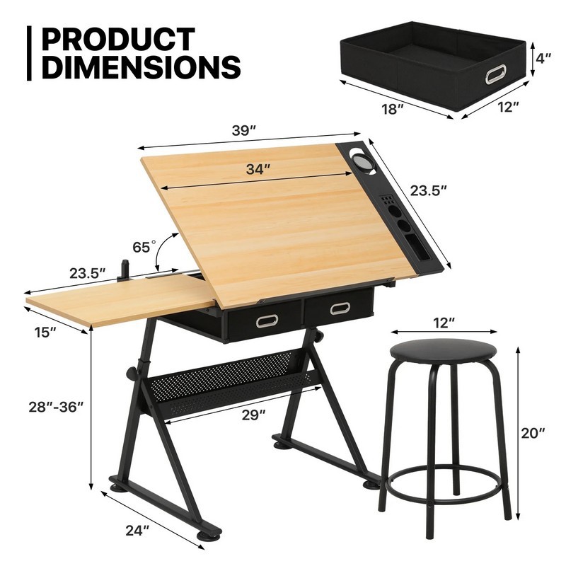 Office Furniture Brand - Mesa de Dibujo de Altura Ajustable