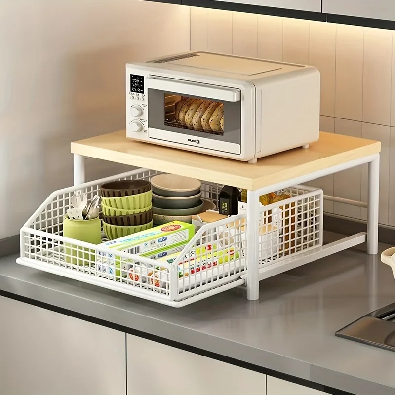 Soporte vertical para microond - Cubicle Shelf Organizer reseña y precio