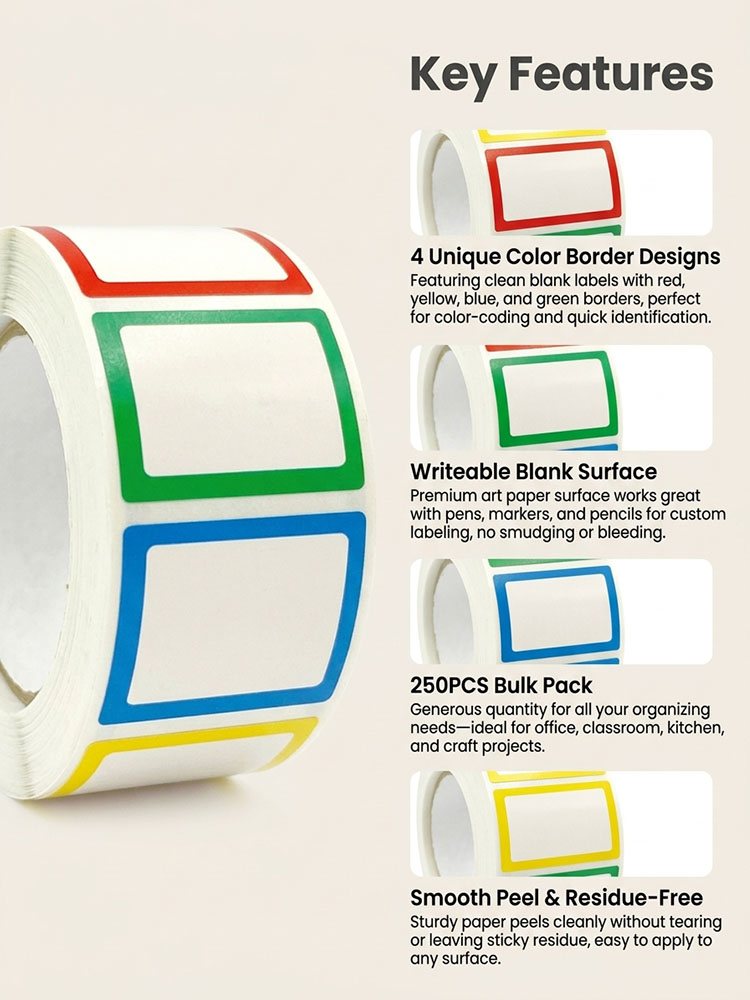 250 uds/rollo de pegatinas cla - Office Furniture Brand reseña y precio