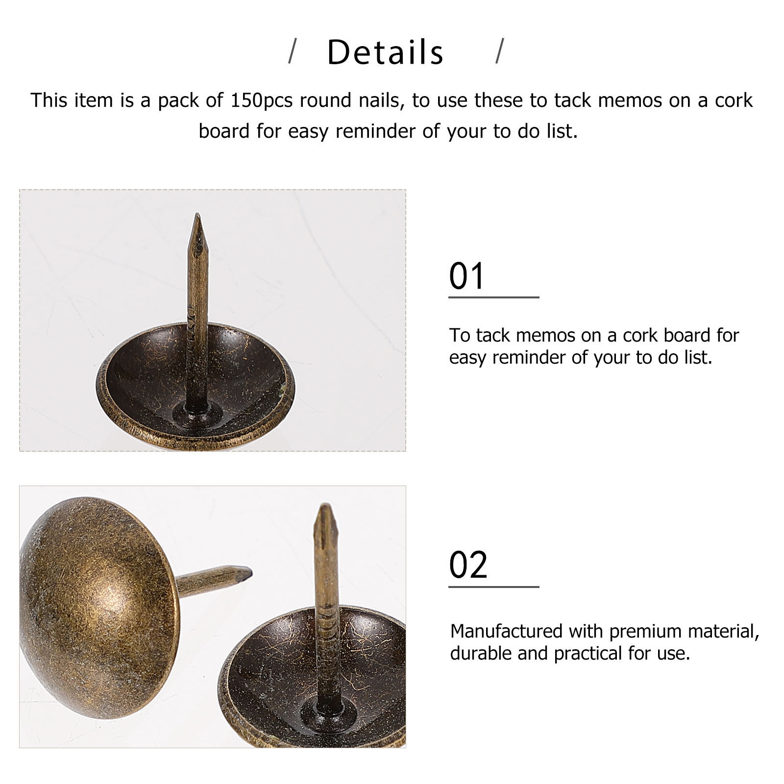150 Clavos de Latón de Cabeza  - Office Furniture List reseña y precio