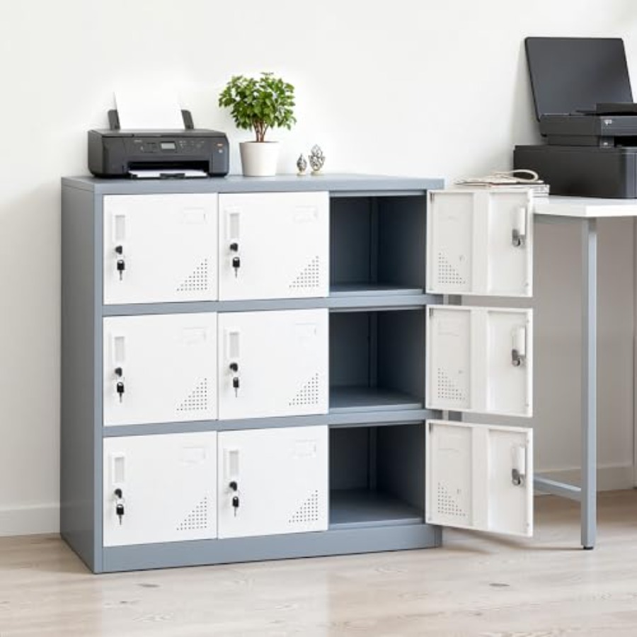 Armario Metálico de 9 Puertas  - Locker Storage Metal reseña y precio