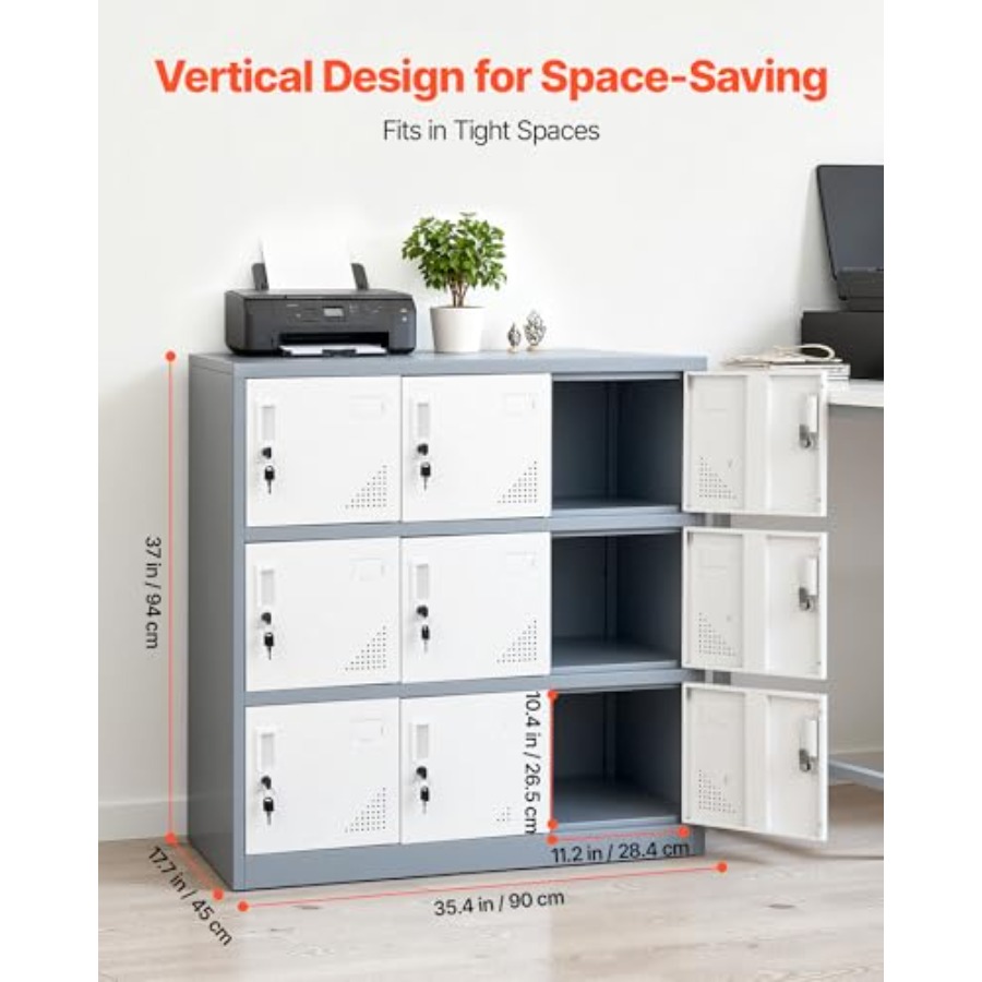 Armario Metálico de 9 Puertas  - Locker Storage Metal reseña y precio