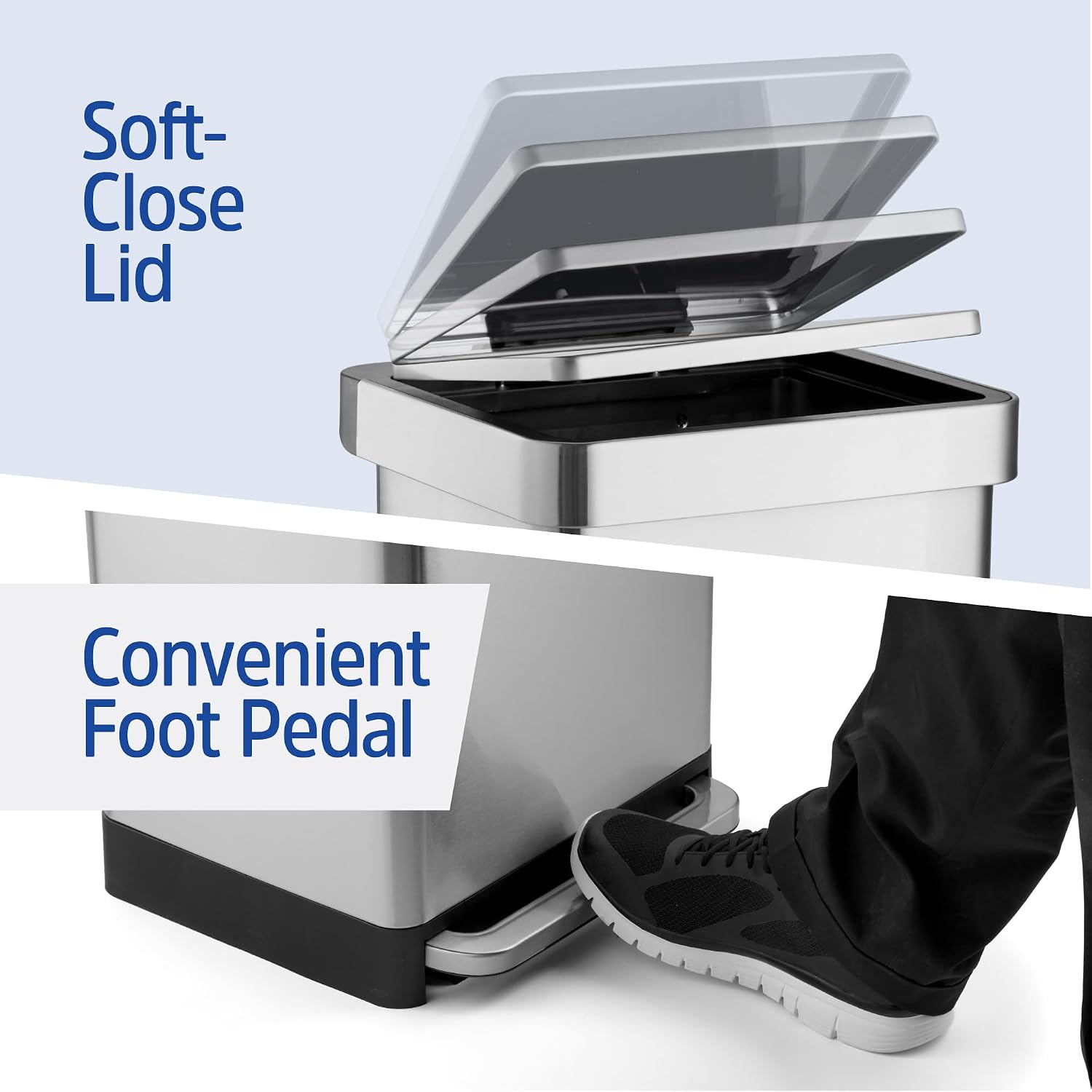 Cubo de basura grande de acero - Office Furniture Recycling reseña y precio