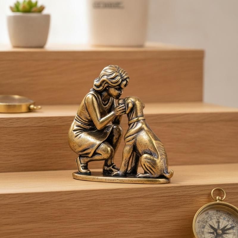Estatua de Latón de Niña y Per - Cubicle Shelf Organizer reseña y precio