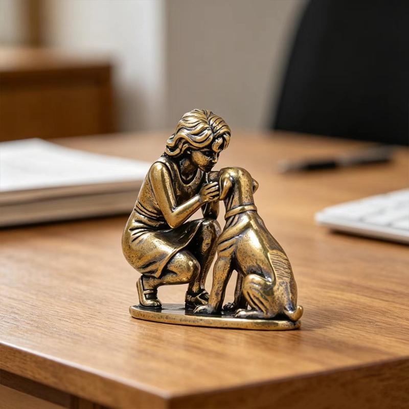 Estatua de Latón de Niña y Per - Cubicle Shelf Organizer reseña y precio